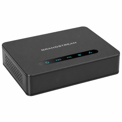 Grandstream HT813 Hybrid VoIP ATA front right angle view for SIP telephony, analog phone connectivity and business VoIP deployment -tpstech.in