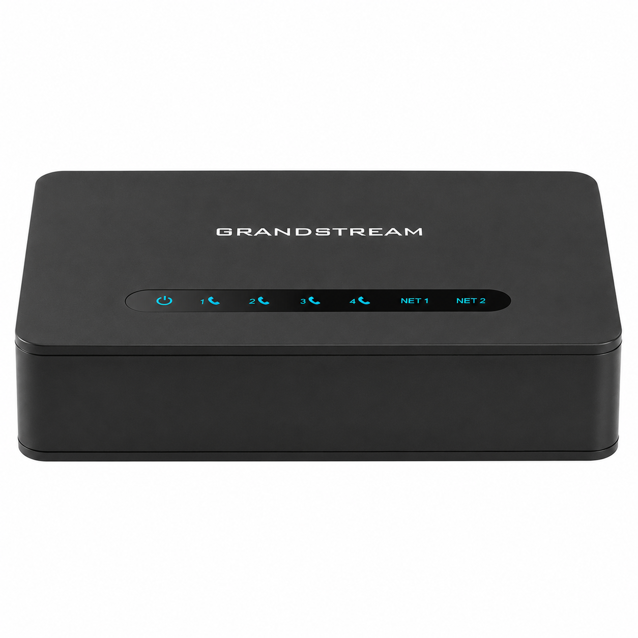 Grandstream HT814 v2 4-Port Analog Telephone Adapter front view with LED status panel for business VoIP communication -tpstech.in