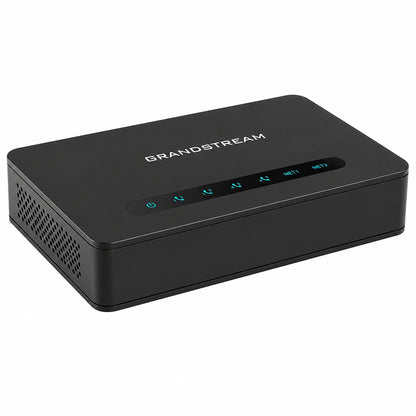 Grandstream HT818 V2 8-Port FXS VoIP Gateway with dual Gigabit Ethernet ports front left angled view for business VoIP deployments -tpstech.in