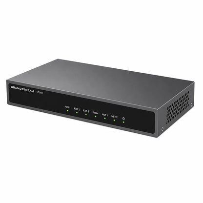 Right angled view of the Grandstream HT841 Analog FXO VoIP Gateway with 4 FXO ports and dual Gigabit Ethernet connectivity - tpstech.in