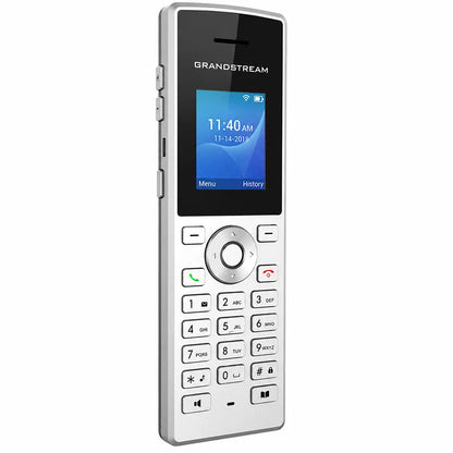 Grandstream WP810 cordless Wi-Fi IP phone angled front view highlighting slim design and side buttons -tpstech.in