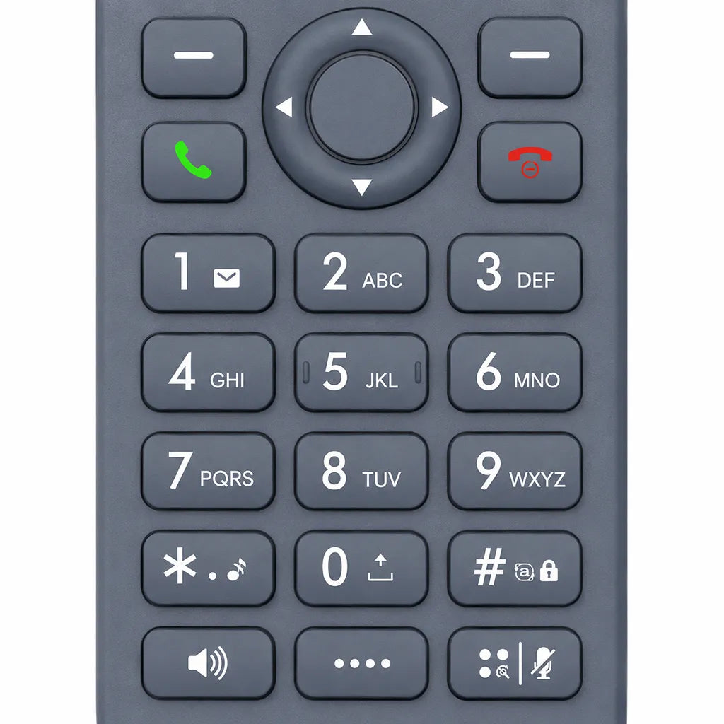 Close-up of the Grandstream WP816 Cordless Wi-Fi 6 IP Phone keypad featuring dedicated call, navigation and function keys -tpstech.in