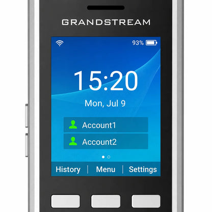 Grandstream WP820 enterprise WiFi IP phone close-up of 2.4 inch color display with SIP account interface -tpstech.in