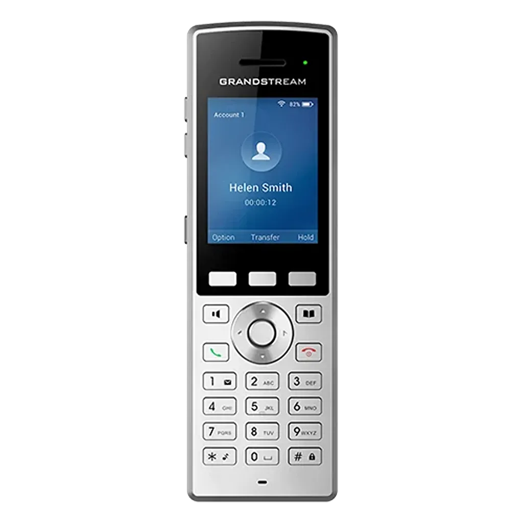 Grandstream WP822 Cordless WiFi IP Phone front view with HD color display, dual-band WiFi and Bluetooth for business communication -tpstech.in