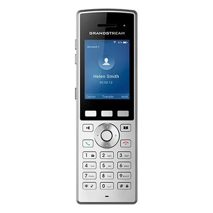 Grandstream WP822 Cordless WiFi IP Phone front view with HD color display, dual-band WiFi and Bluetooth for business communication -tpstech.in