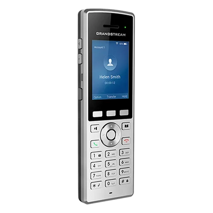Grandstream WP822 cordless WiFi IP phone side angle showing slim portable design with dual-band WiFi and Bluetooth connectivity -tpstech.in