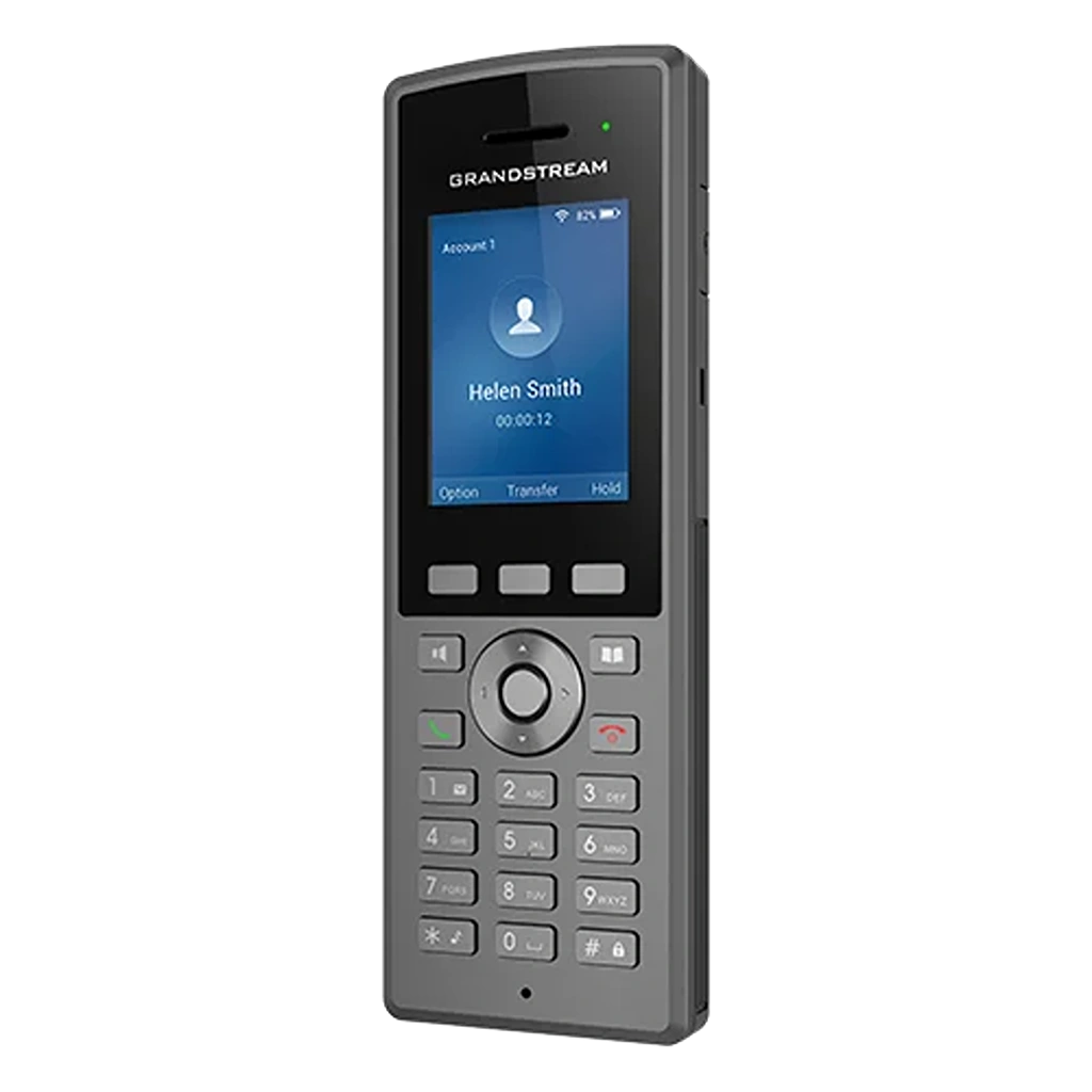 Grandstream WP825 rugged cordless WiFi IP phone right angle view with HD display and navigation keys -tpstech.in