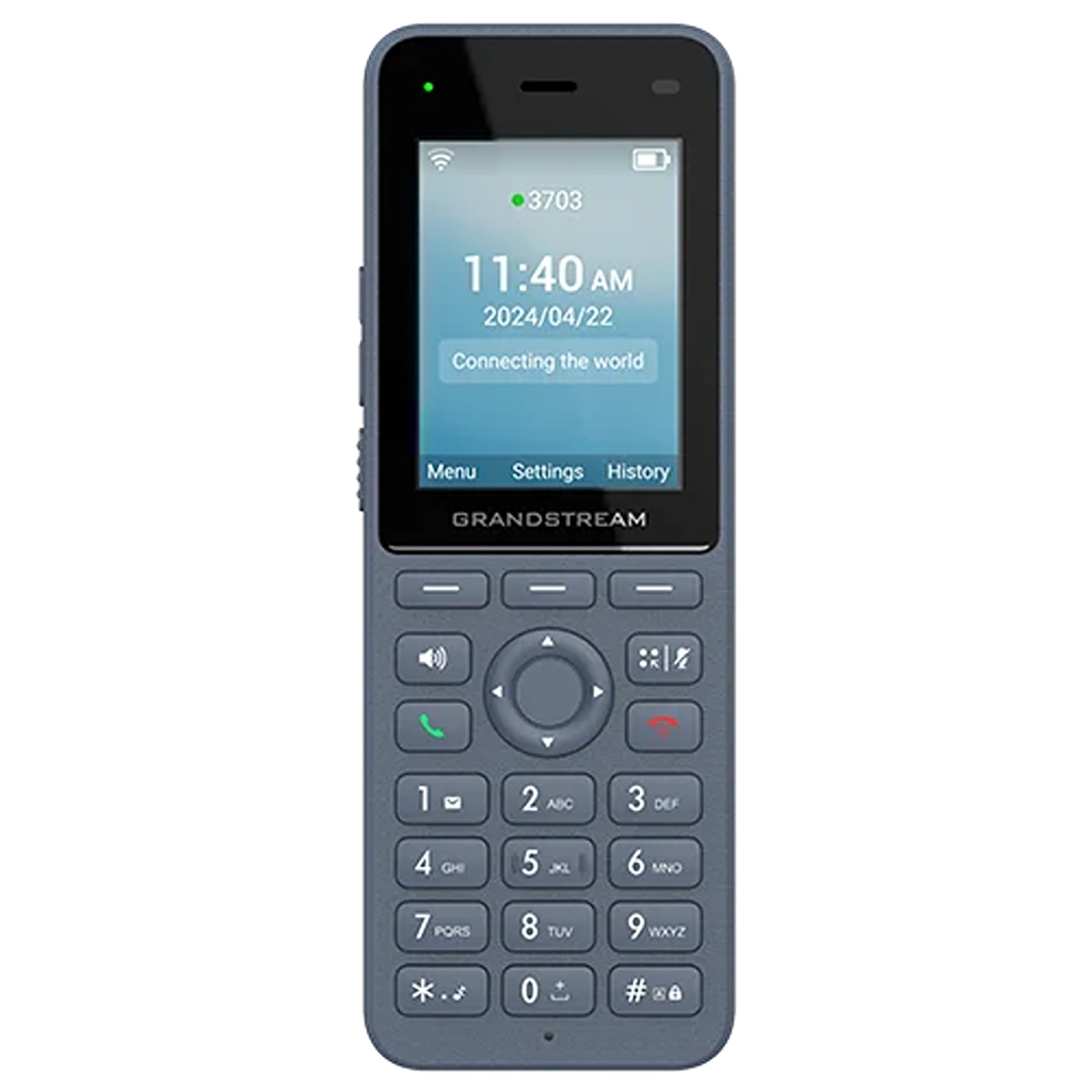 Grandstream WP826 Cordless WiFi 6 IP Phone front view with color LCD display and Bluetooth support -tpstech.in