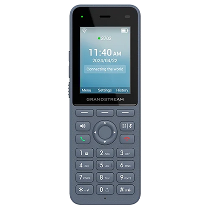 Grandstream WP826 Cordless WiFi 6 IP Phone front view with color LCD display and Bluetooth support -tpstech.in