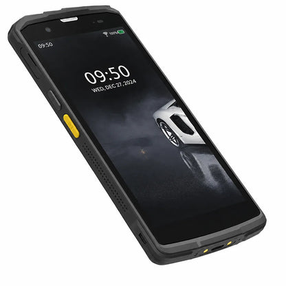 Grandstream WP856 Android 13 WiFi smartphone with barcode scanner shown in angled front view -tpstech.in