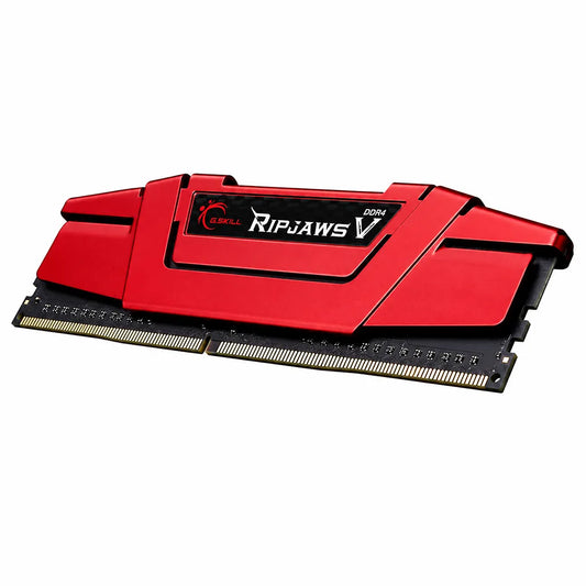 G.SKILL Ripjaws V 8GB DDR4 2400MHz Desktop RAM F4-2400C15S-8GVR angled view showing aluminum heat spreader -tpstech.in