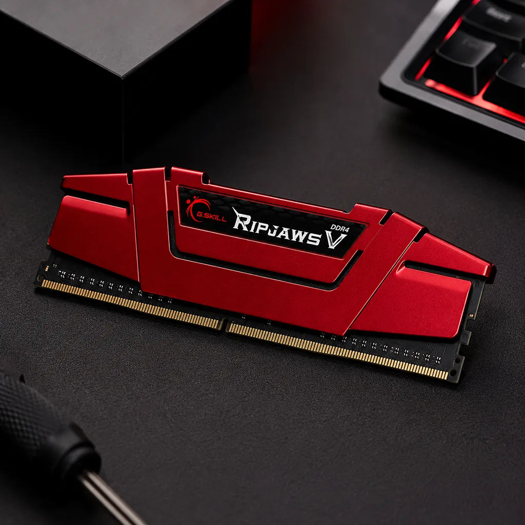 G.SKILL Ripjaws V 8GB DDR4 2400MHz Desktop RAM F4-2400C15S-8GVR displayed in a desktop workspace -tpstech.in