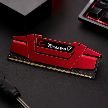 G.SKILL Ripjaws V 8GB DDR4 2400MHz Desktop RAM F4-2400C15S-8GVR displayed in a desktop workspace -tpstech.in