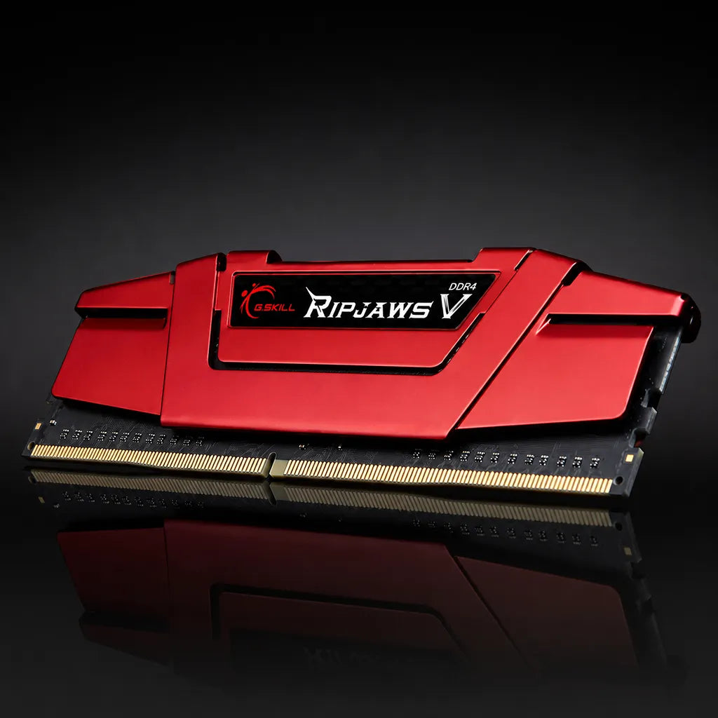 G.SKILL Ripjaws V 8GB DDR4 2400MHz Desktop Memory F4-2400C15S-8GVR studio product image on black background -tpstech.in