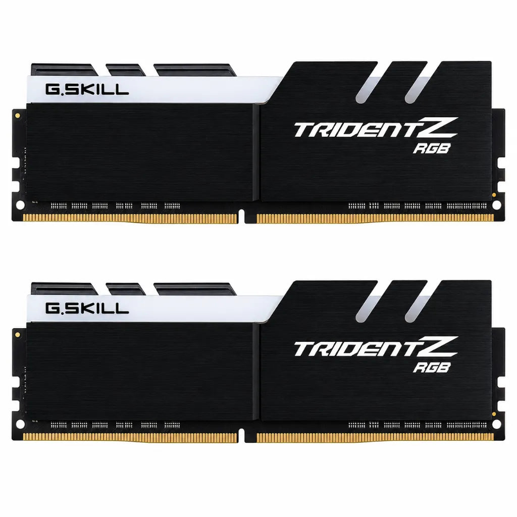 G.SKILL Trident Z RGB 16GB (2x8GB) DDR4 3000MT/s dual-channel desktop memory kit with aluminum heat spreaders.