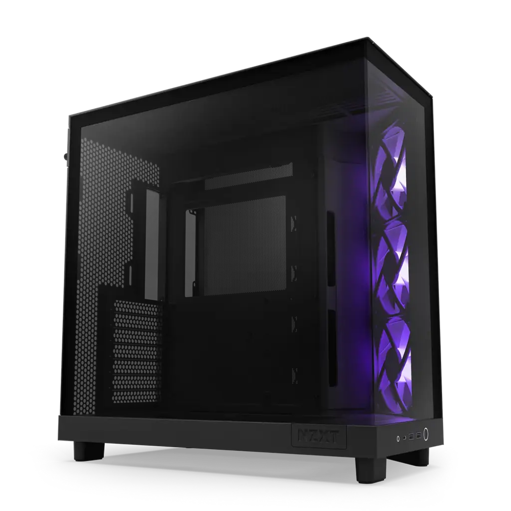 NZXT H6 Flow RGB Tempered Glass Compact Dual-Chamber Mid-Tower Airflow Case