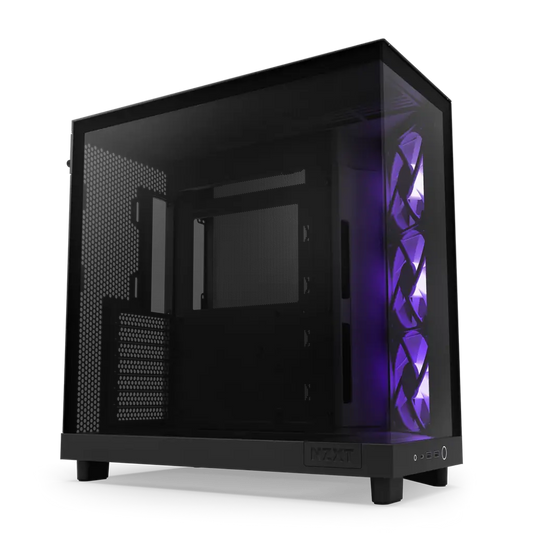 NZXT H6 Flow RGB Tempered Glass Compact Dual-Chamber Mid-Tower Airflow Case