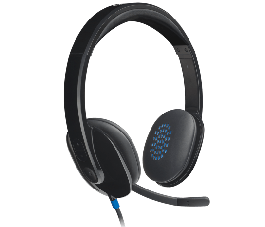 Logitech H540 USB Wired Computer Headset with Bi-directional Microphone - Black