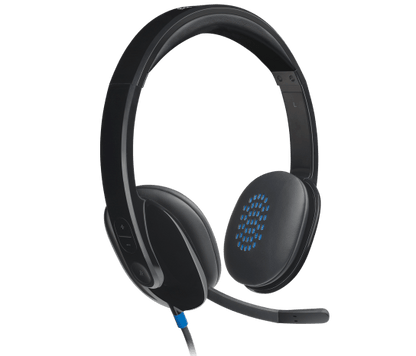 Logitech H540 USB Wired Computer Headset with Bi-directional Microphone - Black