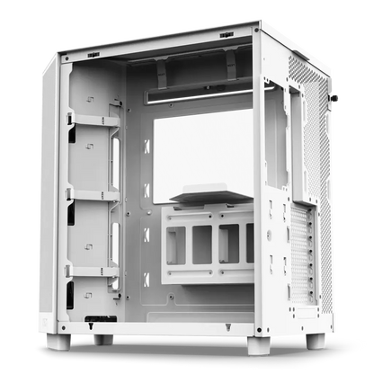NZXT H6 Flow Tempered Glass Compact Dual-Chamber Mid-Tower Airflow Case-White