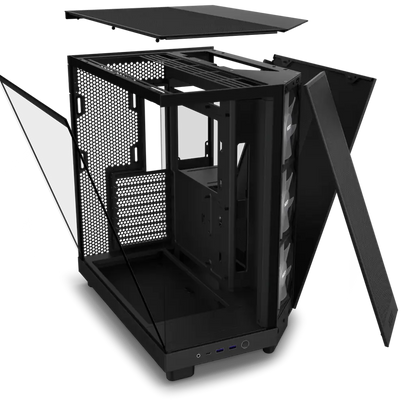 NZXT H6 Flow RGB Tempered Glass Compact Dual-Chamber Mid-Tower Airflow Case
