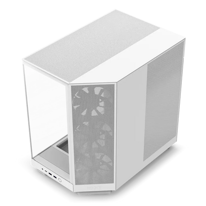 NZXT H6 Flow Tempered Glass Compact Dual-Chamber Mid-Tower Airflow Case-White