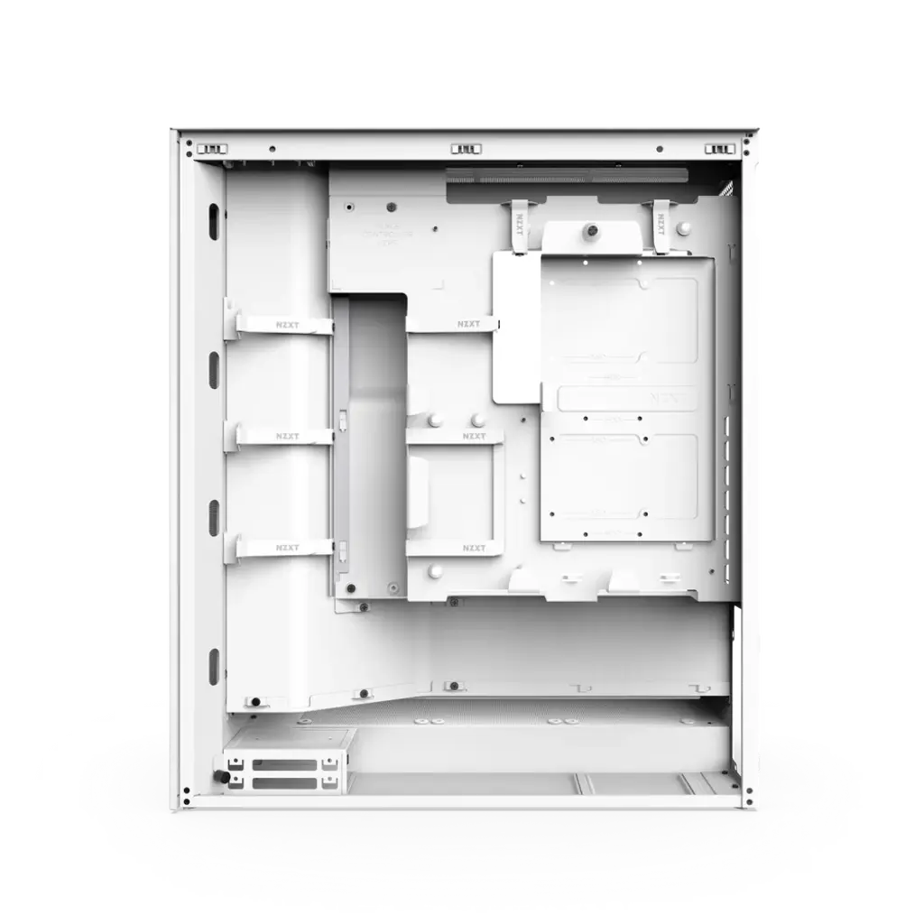 NZXT H7 Flow Tempered Glass Compact Mid-Tower ATX Airflow Case -White