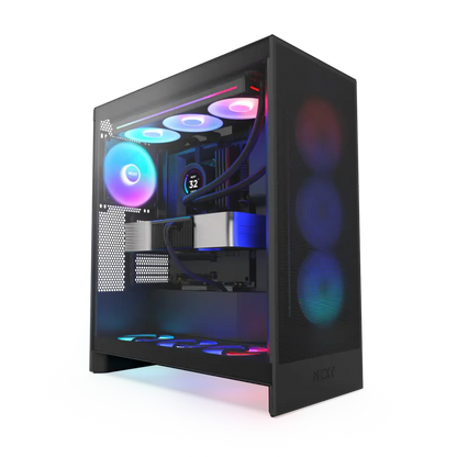 NZXT H7 Flow RGB Tempered Glass Compact Mid-Tower ATX Airflow Case
