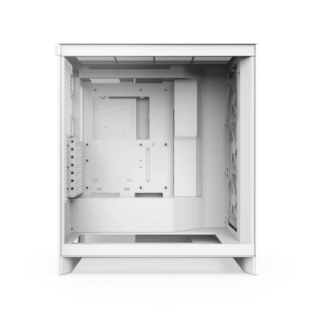 NZXT H7 Flow RGB Tempered Glass Compact Mid-Tower ATX Airflow Case -White