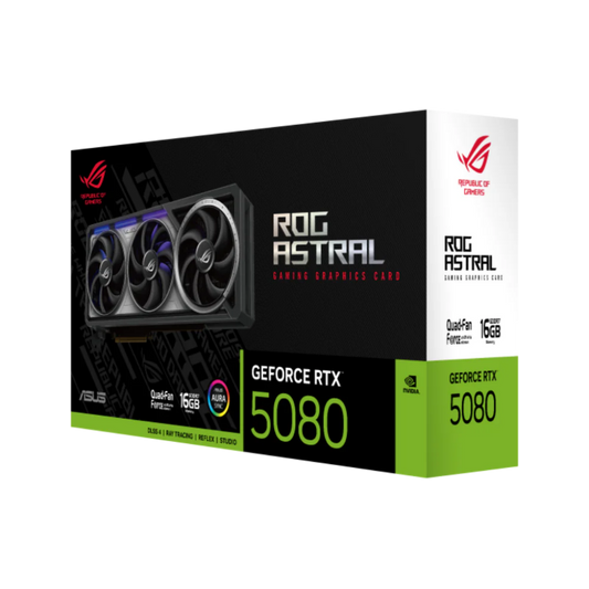 ASUS ROG Astral GeForce RTX 5080 16GB GDDR7 OC Edition Triple Fan Graphics Card