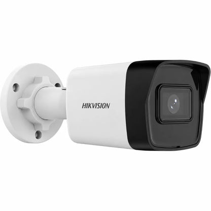 Front angled view of Hikvision DS-2CD1023G2-IUF Full HD 2MP bullet IP camera with built-in microphone and EXIR 2.0 night vision.