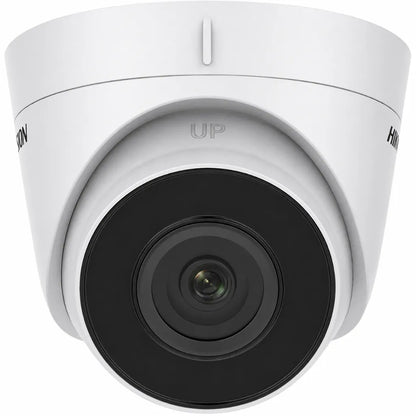 Front view of HIKVISION DS-2CD1383G0-I 8MP IP turret network camera with high-resolution fixed lens for CCTV surveillance.