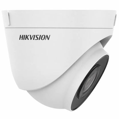 Left side view of HIKVISION DS-2CD1383G0-I 8MP IP turret network camera designed for reliable home and business surveillance.