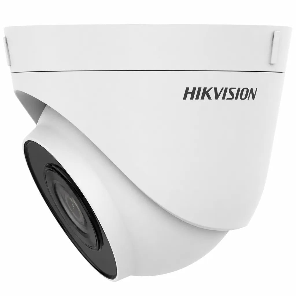 Right side view of HIKVISION DS-2CD1383G0-I 8MP IP turret camera featuring compact turret housing for security monitoring.