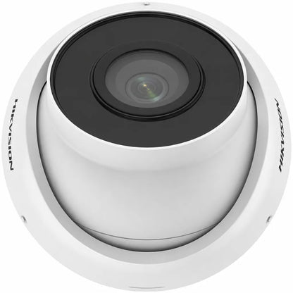 HIKVISION DS-2CD1383G0-I 8MP IP turret network camera top view showing fixed lens and compact turret design.