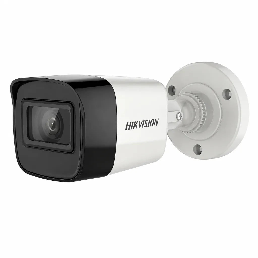 Right front perspective of HIKVISION DS-2CE16U1T-ITPF 8MP Bullet Security Camera