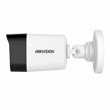 Left side view of HIKVISION DS-2CE16U1T-ITPF 8MP Bullet CCTV Camera with wall mounting bracket