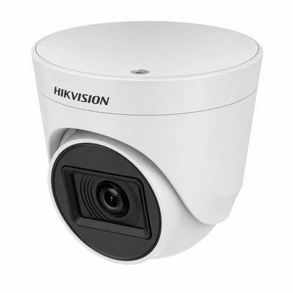 HIKVISION DS-2CE5AD0T-ITP/ECO 2MP HD dome CCTV camera top front angle showing compact indoor security design
