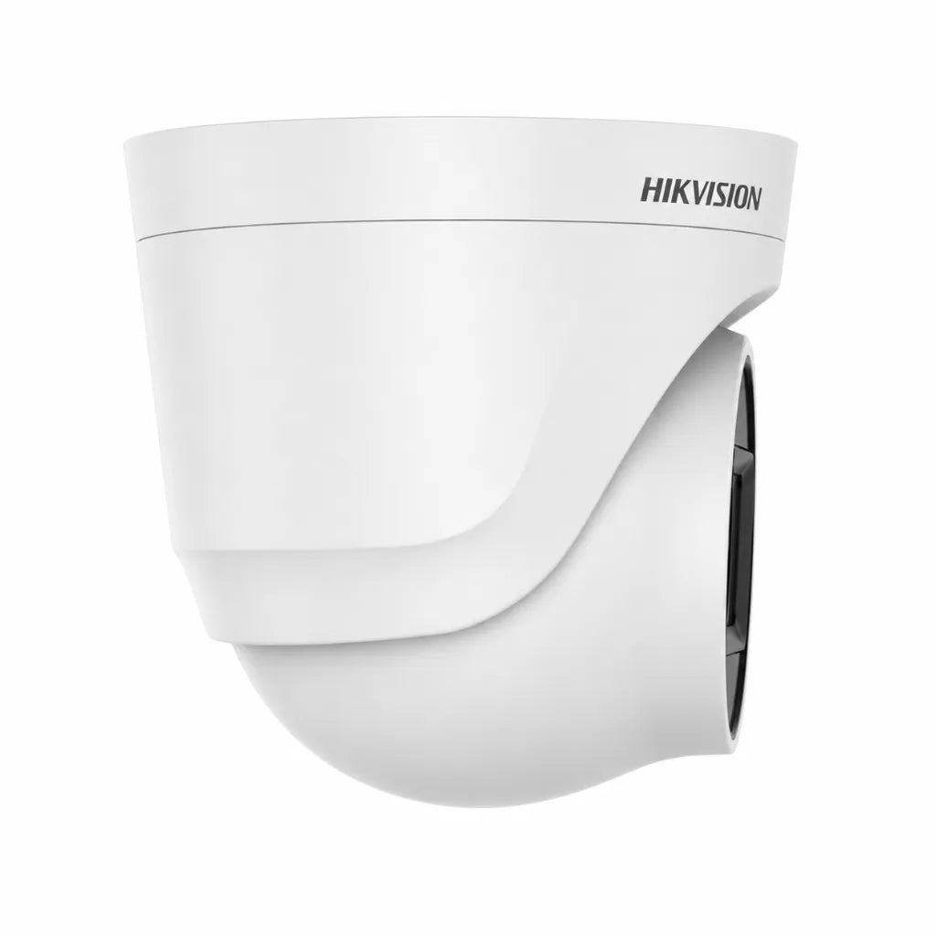 Right side profile of HIKVISION DS-2CE76D0T-ITPFS 2MP Audio Turret CCTV Camera with compact design