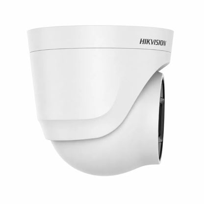 Right side profile of HIKVISION DS-2CE76D0T-ITPFS 2MP Audio Turret CCTV Camera with compact design