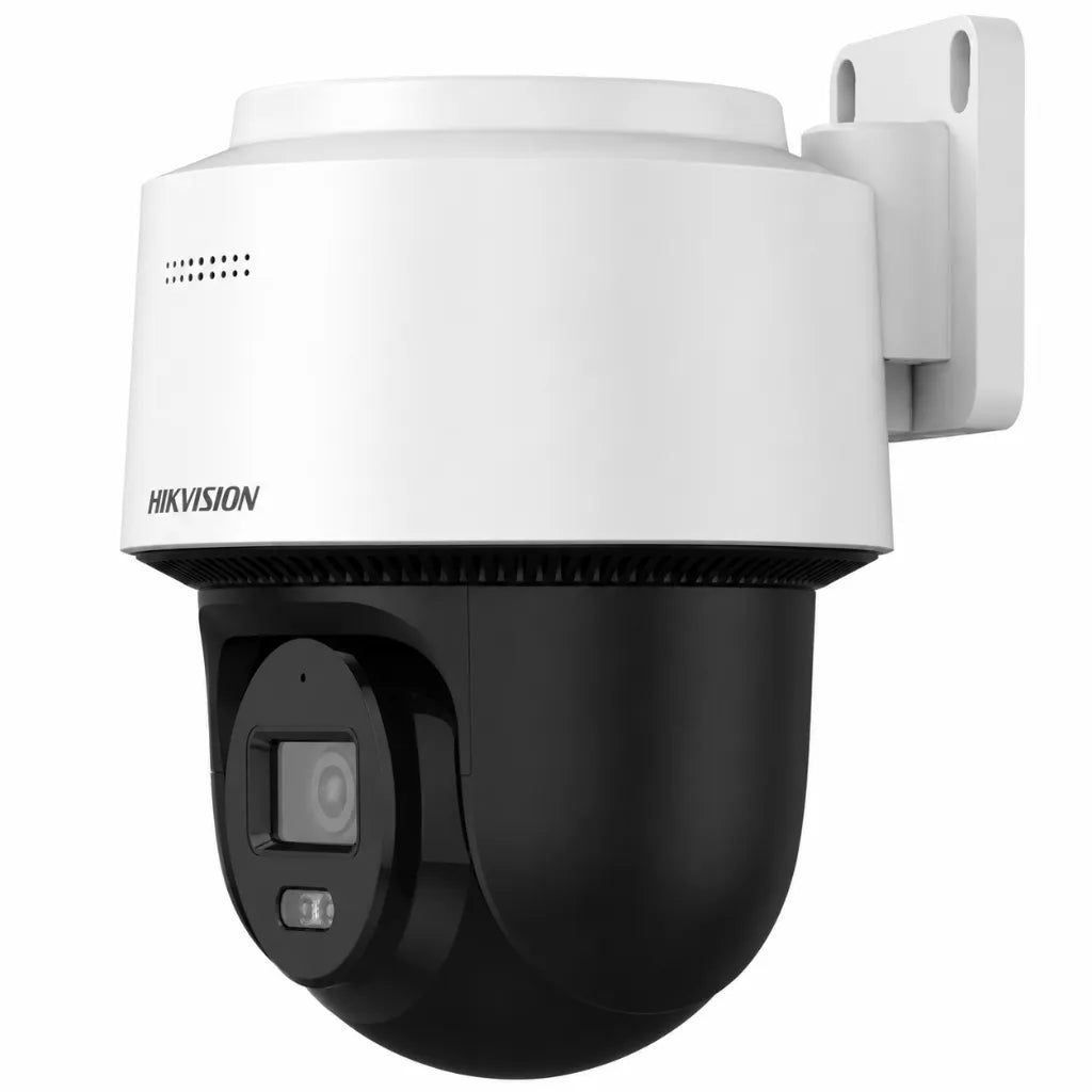 Right side profile of Hikvision DS-2DE2C400MWG-E outdoor PT security camera with IP66 weather-resistant design.