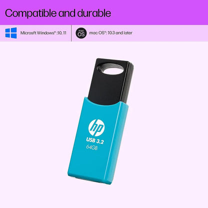 HP 64 GB 712w USB 3.2 Flash Drive - Blue