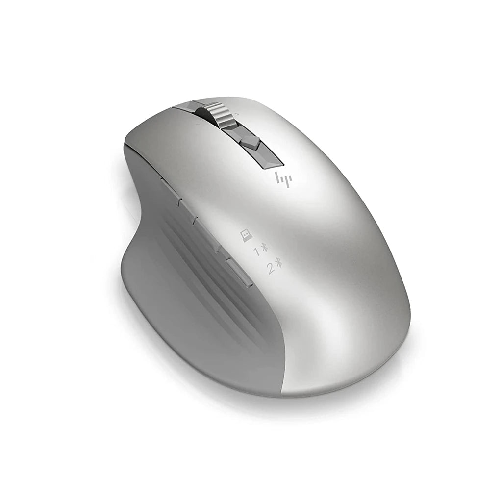 HP 930 Creator Wireless Ergonomic Mouse with Track-on-Glass Sensor main product view in silver color for professional creators and productivity users -tpstech.in