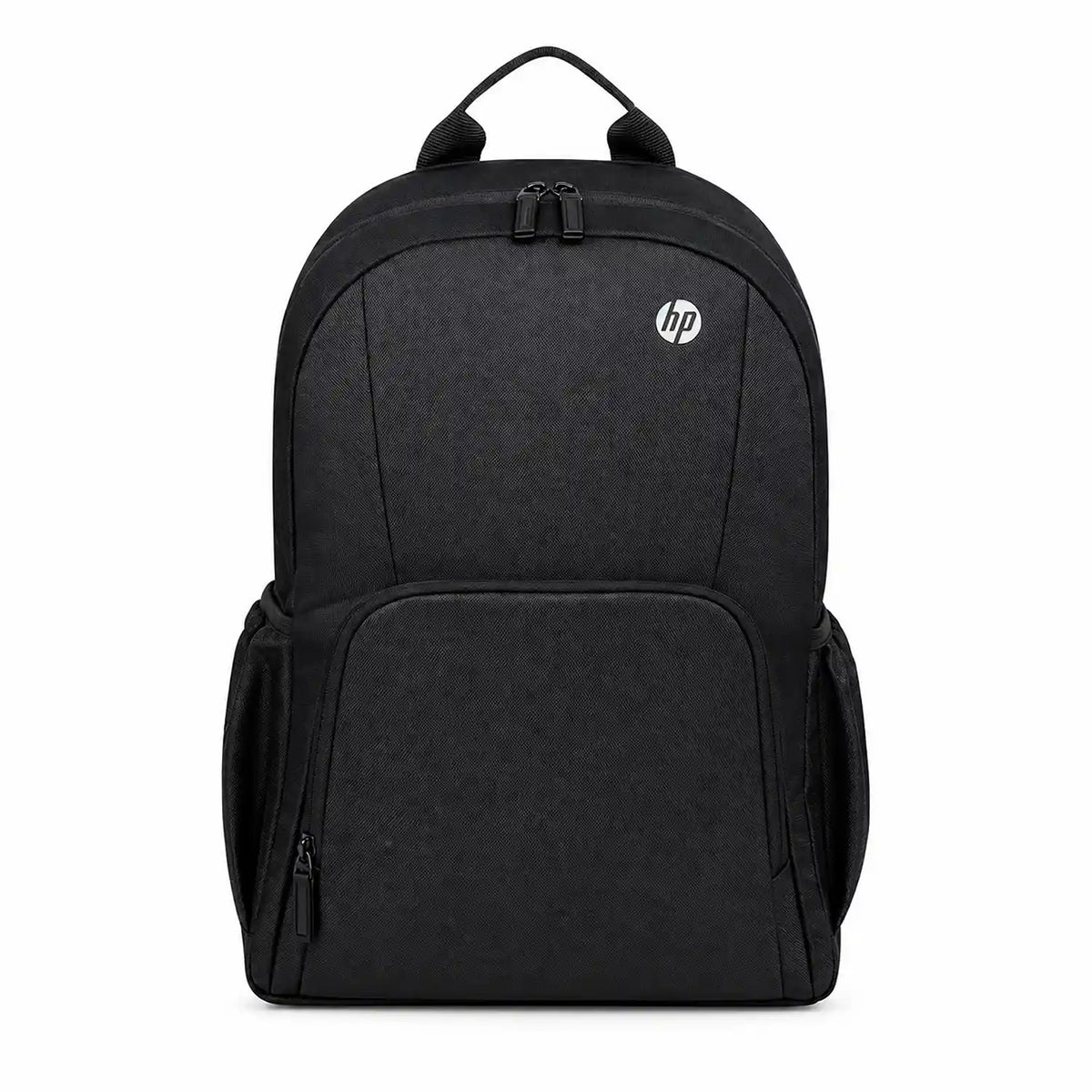 HP Campus Core 16 Laptop Backpack Black for 16 Inch Laptops front view showing top grab handle and front zip compartment -tpstech.in