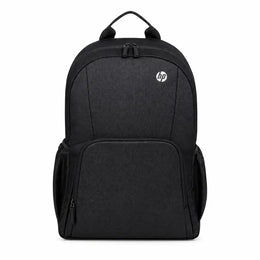 HP Campus Core 16 Laptop Backpack Black for 16 Inch Laptops front view showing top grab handle and front zip compartment -tpstech.in