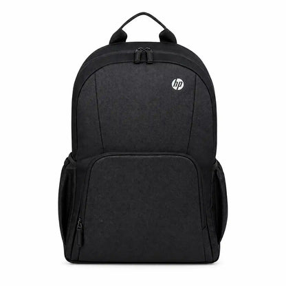 HP Campus Core 16 Laptop Backpack Black for 16 Inch Laptops front view showing top grab handle and front zip compartment -tpstech.in