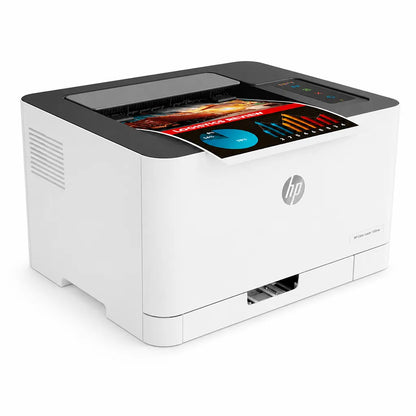 HP Color Laser 150nw color laser printer printing a colorful business document -tpstech.in