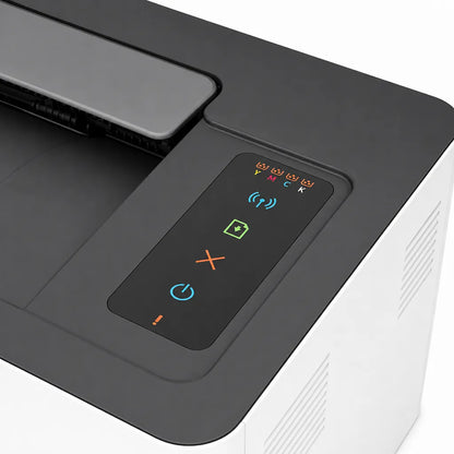 HP Color Laser 150nw printer control panel with wireless, toner and status indicators -tpstech.in