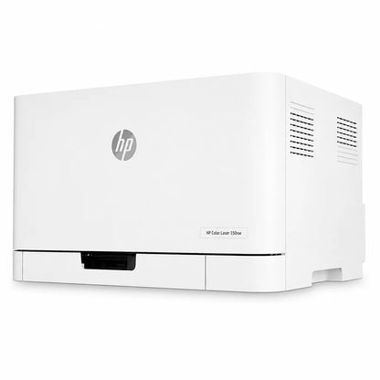 HP Color Laser 150nw wireless color laser printer side view showing ventilation design -tpstech.in