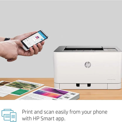 HP Color Laser 150nw wireless color laser printer with HP Smart app mobile printing -tpstech.in